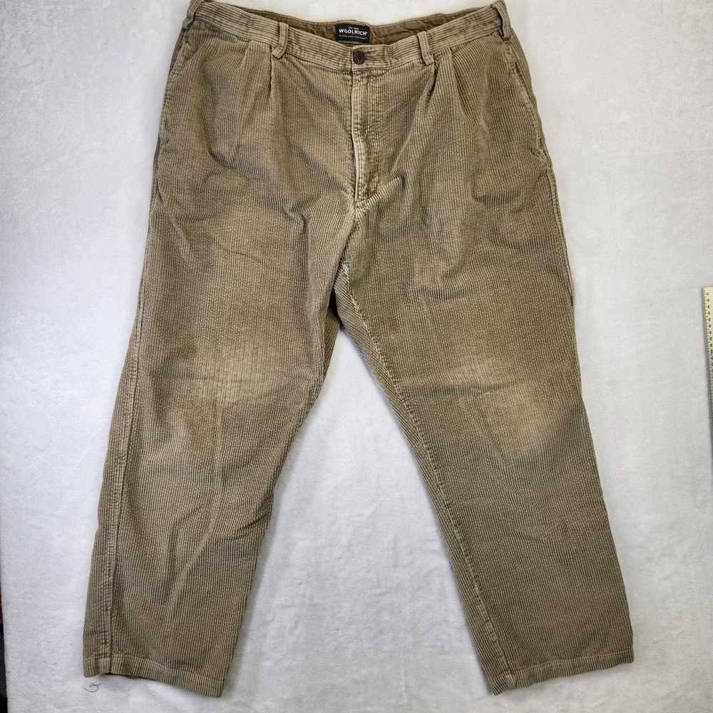Woolrich‎ Mens Corduroy Pants Khaki Size 40x32 Outdoor Casual Workwear
